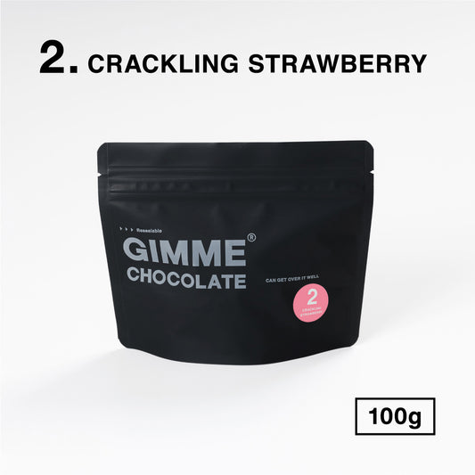 GIMME CHOCOLATE"CRACKLING STRAWBERRY"100g